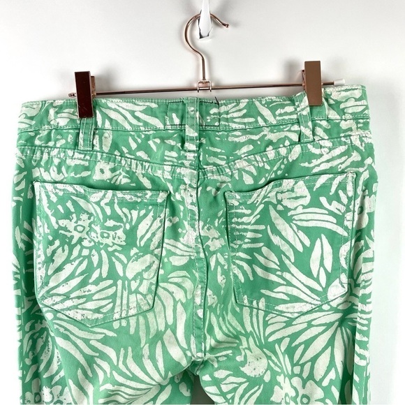 DVF Loves Current/Elliot Mint Tropical Floral The Classic Skinny Jean Size 28 - Picture 12 of 16